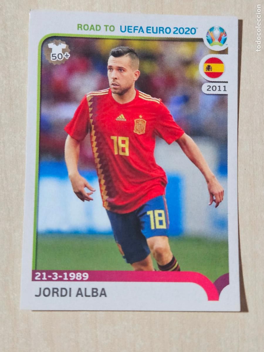 Cromos de F&uacute;tbol: CROMO N&ordm; 356 JORDI ALBA - ROAD TO UEFA EURO 2020 - PANINI - SIN PEGAR