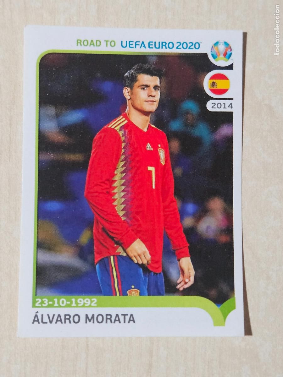 Cromos de Futebol: CROMO N&ordm; 367 ALVARO MORATA - ROAD TO UEFA EURO 2020 - PANINI - SIN PEGAR