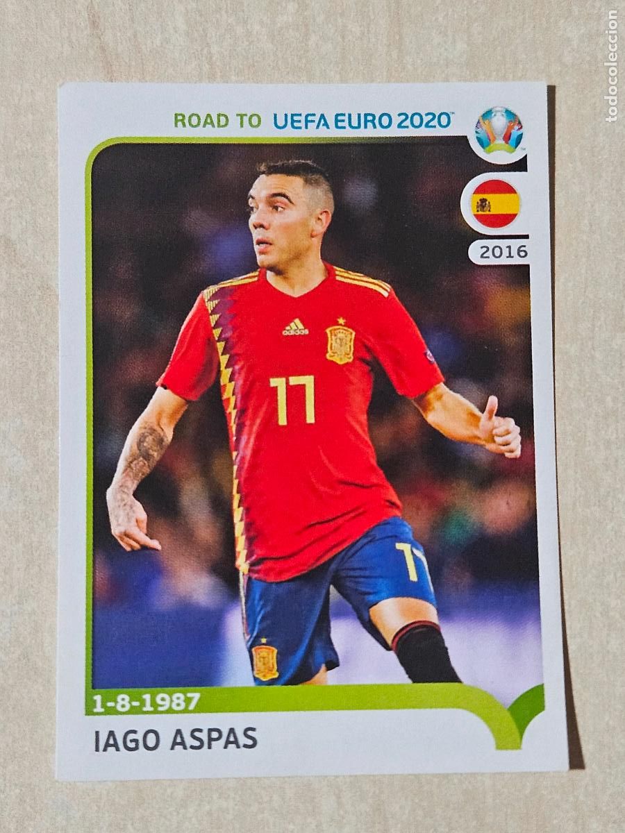 Cromos de Futebol: CROMO N&ordm; 368 IAGO ASPAS - ROAD TO UEFA EURO 2020 - PANINI - SIN PEGAR