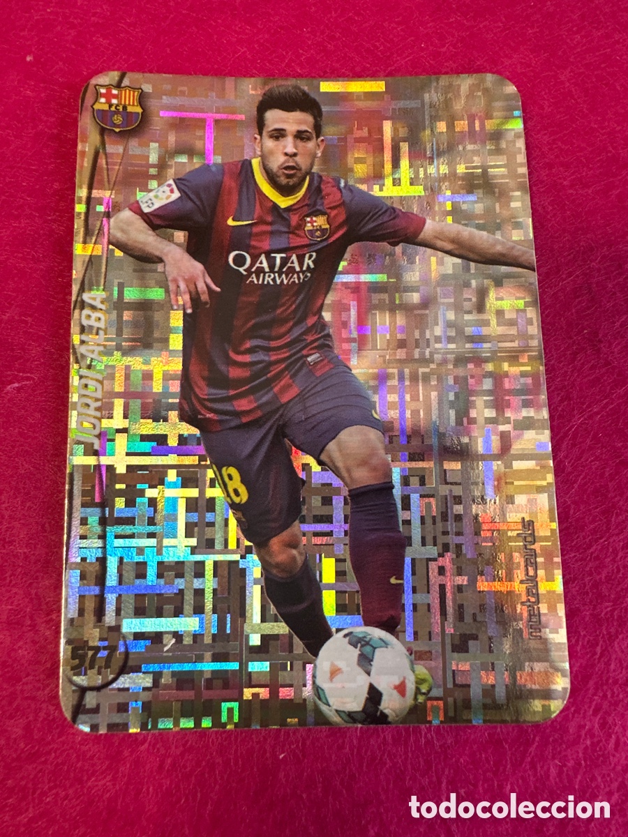Cromos de F&uacute;tbol: 577 JORDI ALBA (F.C.BARCELONA) TOP VERSI&Oacute;N TETRIS MUNDICROMO 2015 14 15 METALCARD