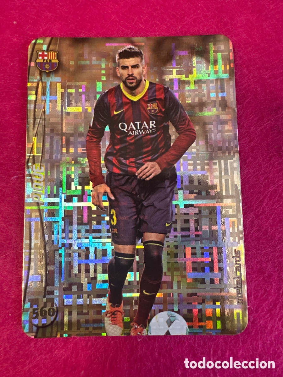 Cromos de F&uacute;tbol: 560 PIQU&Eacute; (F.C.BARCELONA) TOP VERSI&Oacute;N TETRIS MUNDICROMO 2015 14 15 METALCARD