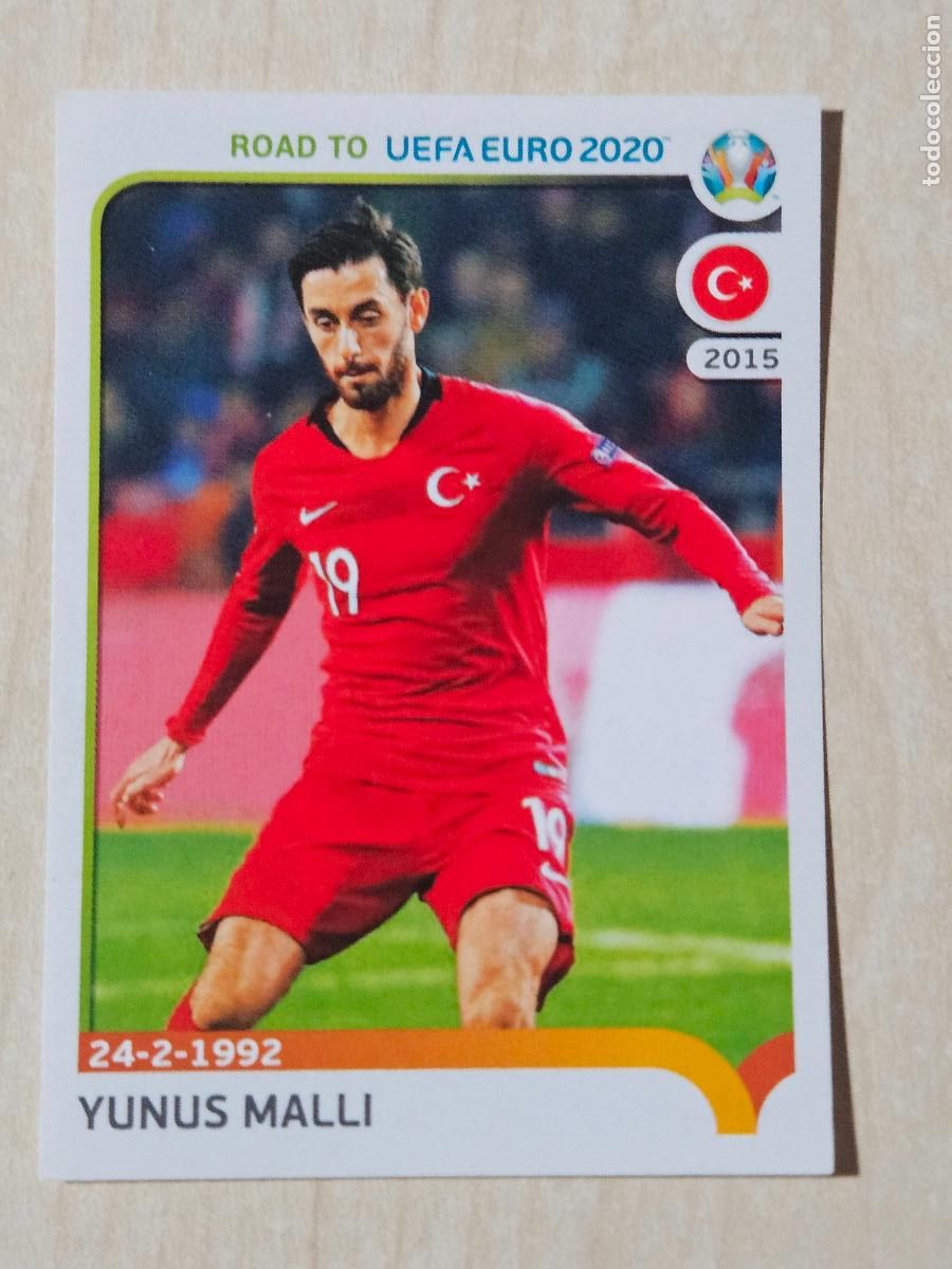 Fu&szlig;ball-Sticker: CROMO N&ordm; 414 YUNUS MALLI - ROAD TO UEFA EURO 2020 - PANINI - SIN PEGAR