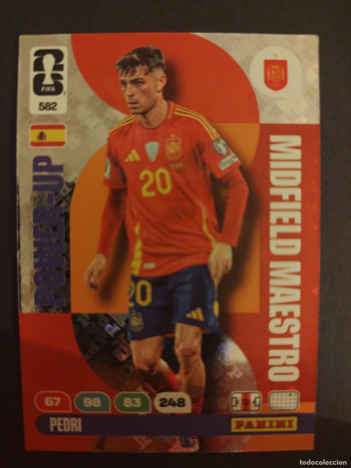 Cromos de F&uacute;tbol: 582 PEDRI ESPA&Ntilde;A MIDFIELD MAESTRO ADRENALYN MUNDIAL FIFA WORLD CUP 2026 PANINI