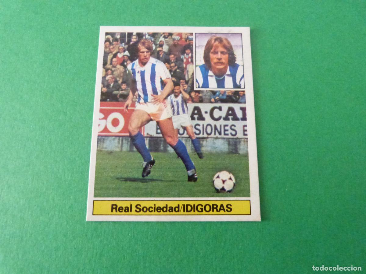 Cromos de F&uacute;tbol: CROMO FUTBOL IDIGORAS REAL SOCIEDAD BAJA DESPEGADO LIGA ESTE 1981-1982/81-82