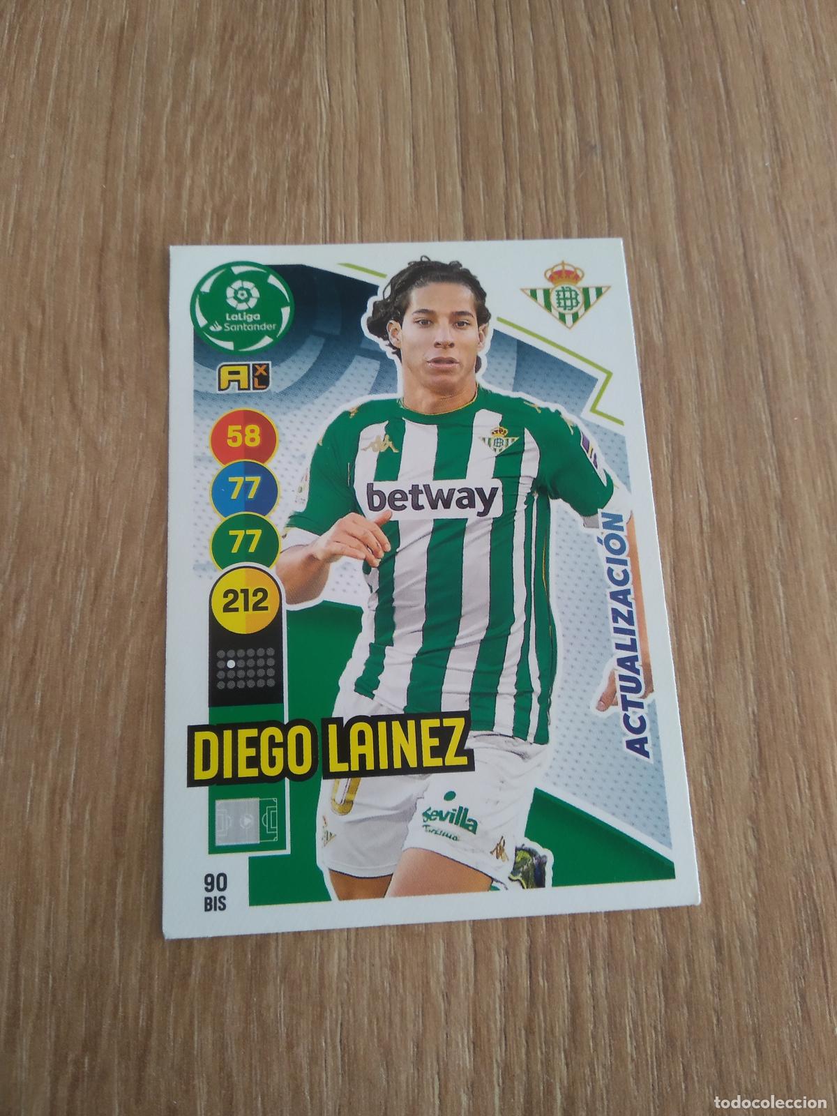 Cromos de F&uacute;tbol: 90 BIS DIEGO LAINEZ BETIS CROMO FUTBOL PANINI LIGA 20-21 ADRENALYN 2020-2021