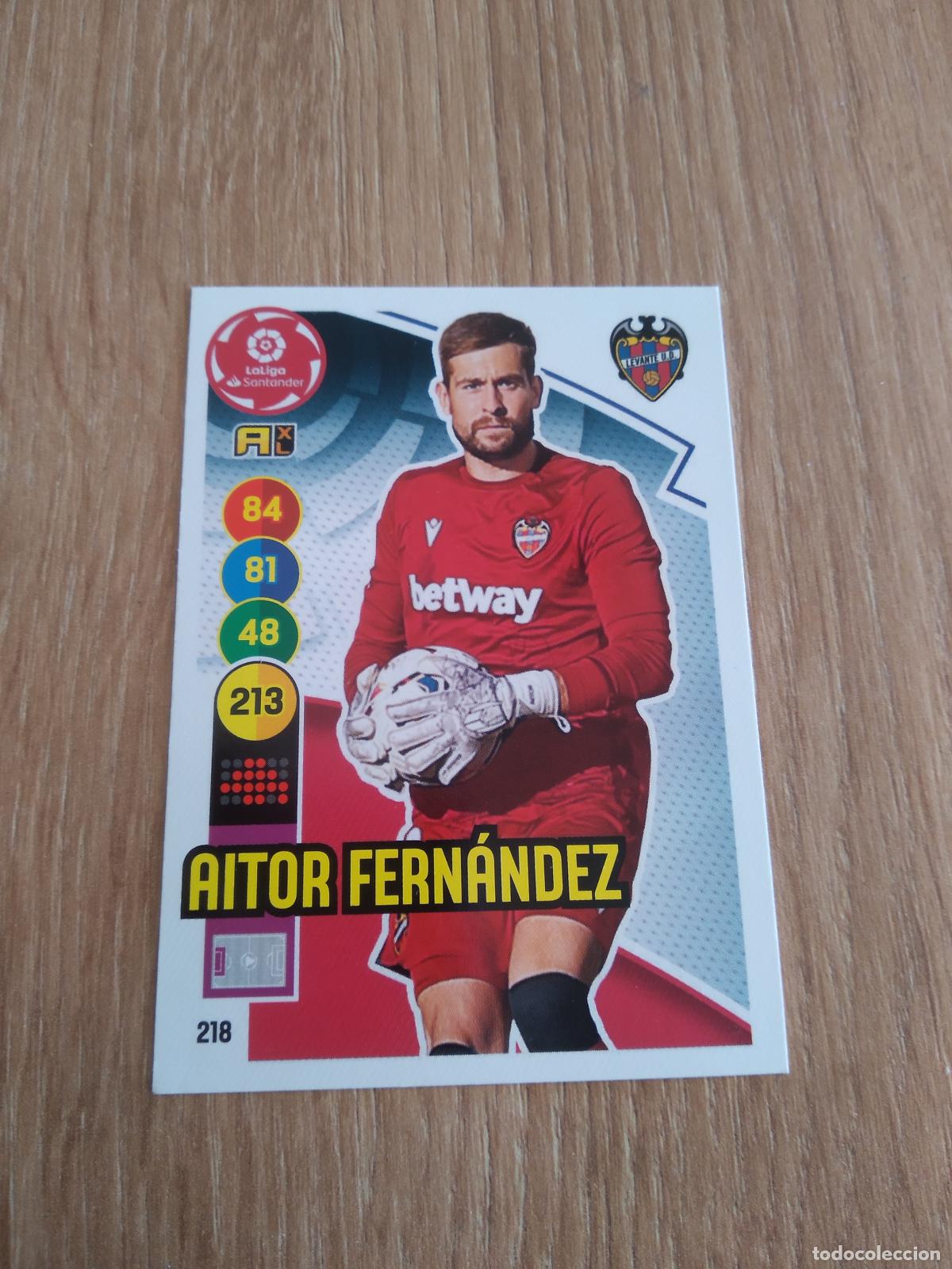 Football Stickers: 218 AITOR FERNANDEZ LEVANTE CROMO FUTBOL PANINI LIGA 20-21 ADRENALYN 2020-2021