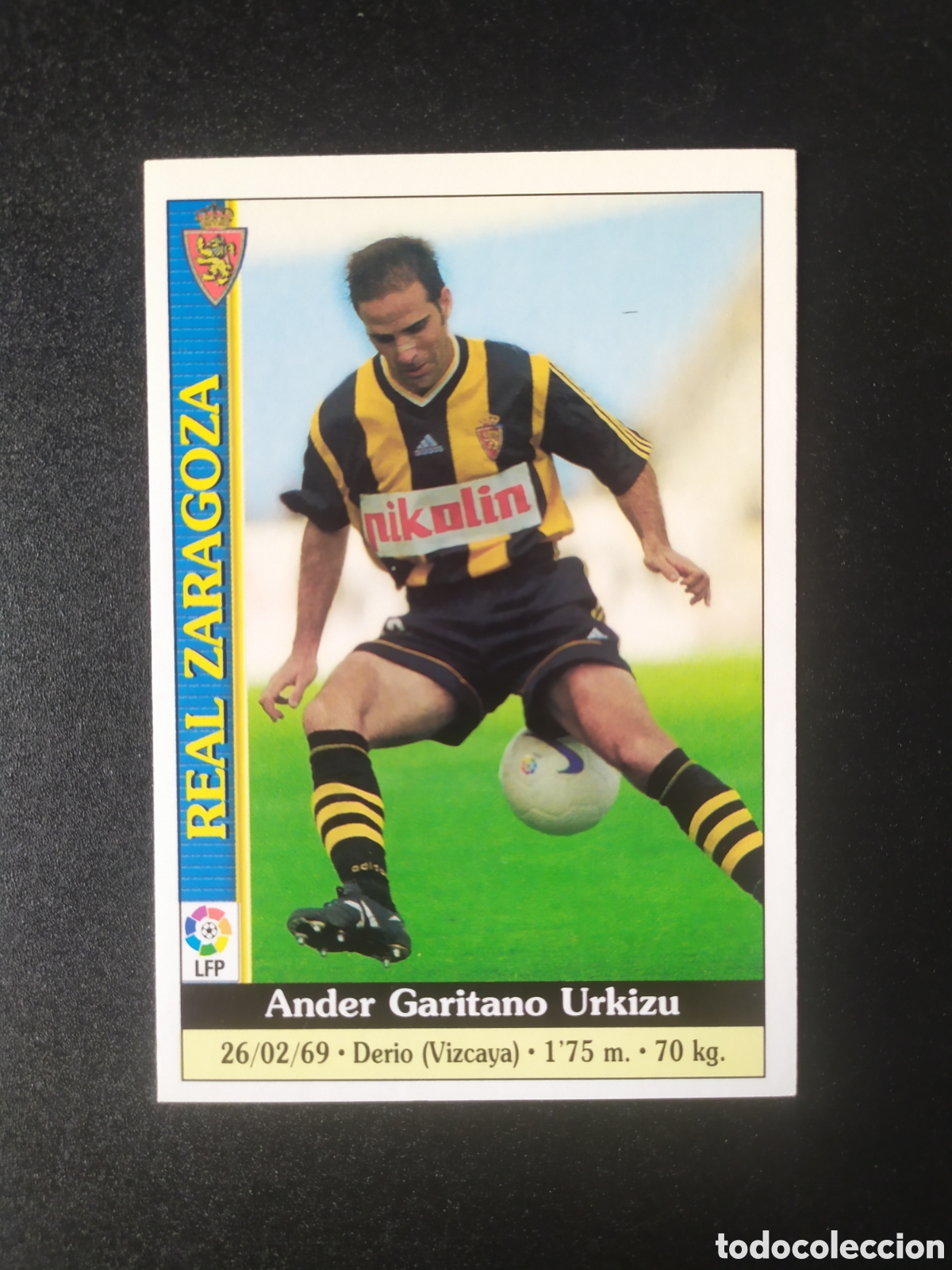 Cromos de Futebol: Mundicromo fichas Liga 1999 2000 99 00 Garitano error n&deg; 160 Real Zaragoza