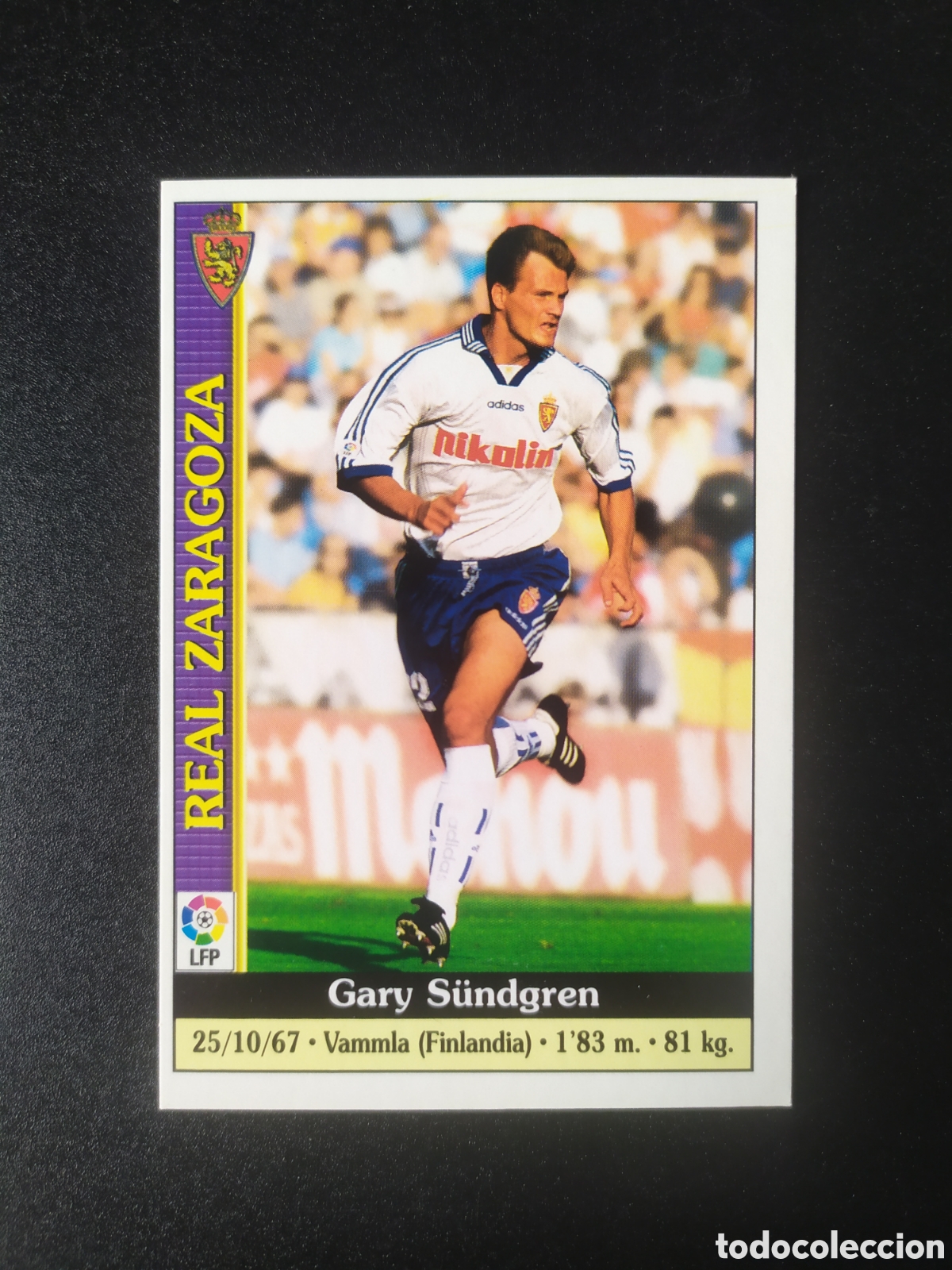 Cromos de Futebol: Mundicromo fichas Liga 1999 2000 99 00 Sundgren n&deg; 153 Real Zaragoza