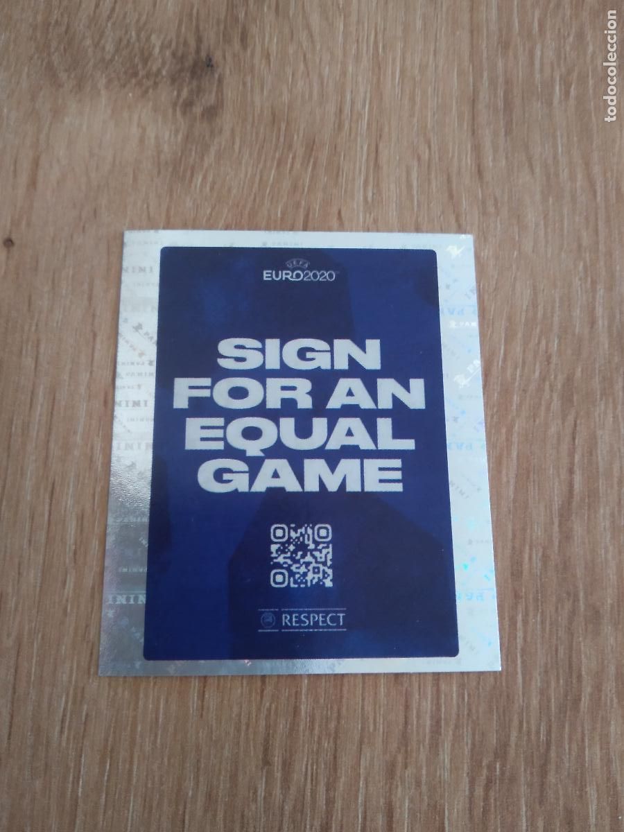 Figurine di Calcio: 5 SIGN FOR AN EQUAL GAME CROMO STICKER PANINI EURO 2020 EUROCOPA FUTBOL VERSI&Oacute;N AZUL