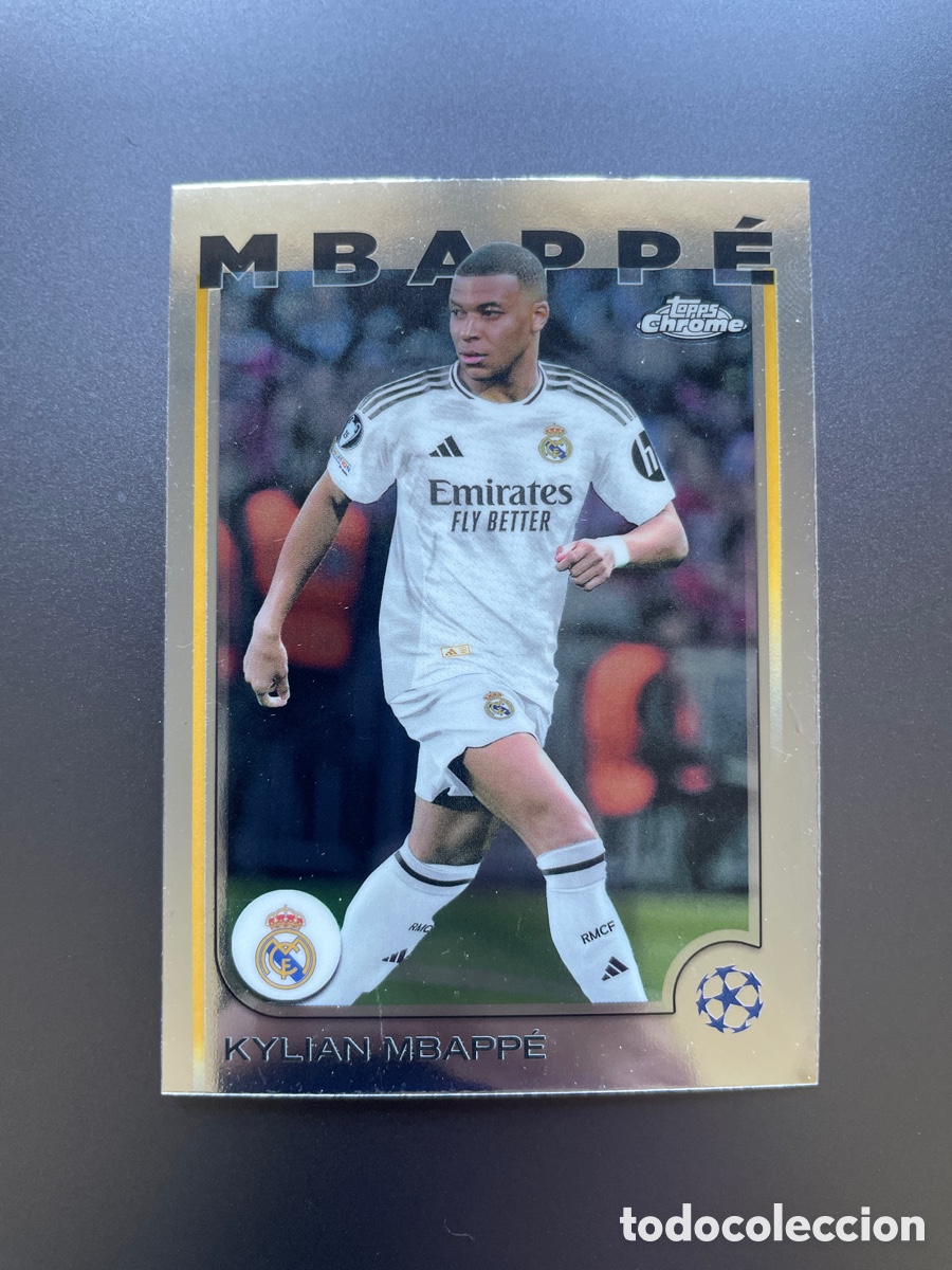 Cromos de F&uacute;tbol: Mbappe 1 Topps Chrome 2024-25 Real Madrid