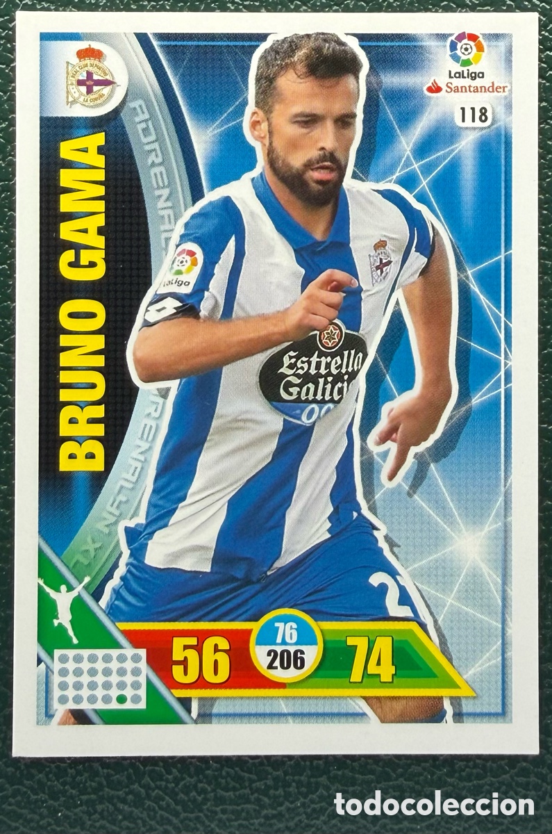 Cromos de Futebol: 118 BRUNO GAMA DEPORTIVO DE LA CORU&Ntilde;A FICHAS ALBUM ADRENALYN XL 2016 2017 16 17