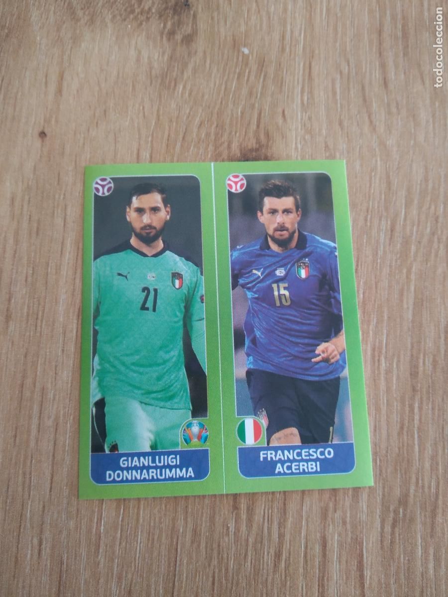 Cromos de F&uacute;tbol: 28 DONNARUMMA ACERBI ITALIA CROMO STICKER PANINI EURO 2020 EUROCOPA FUTBOL VERSI&Oacute;N AZUL