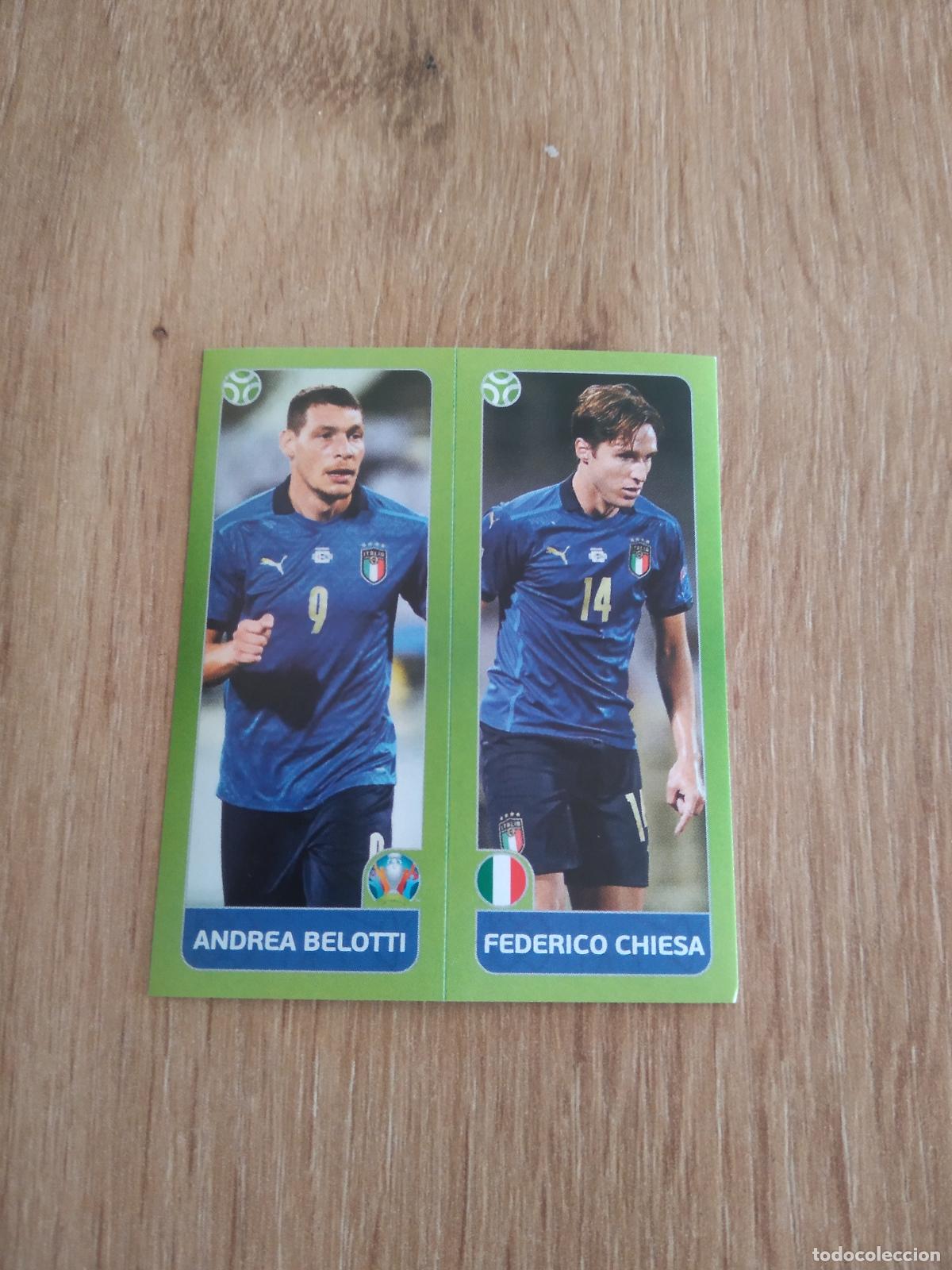 Cromos de F&uacute;tbol: 33 BELOTTI CHIESA ITALIA CROMO STICKER PANINI EURO 2020 EUROCOPA FUTBOL VERSI&Oacute;N AZUL