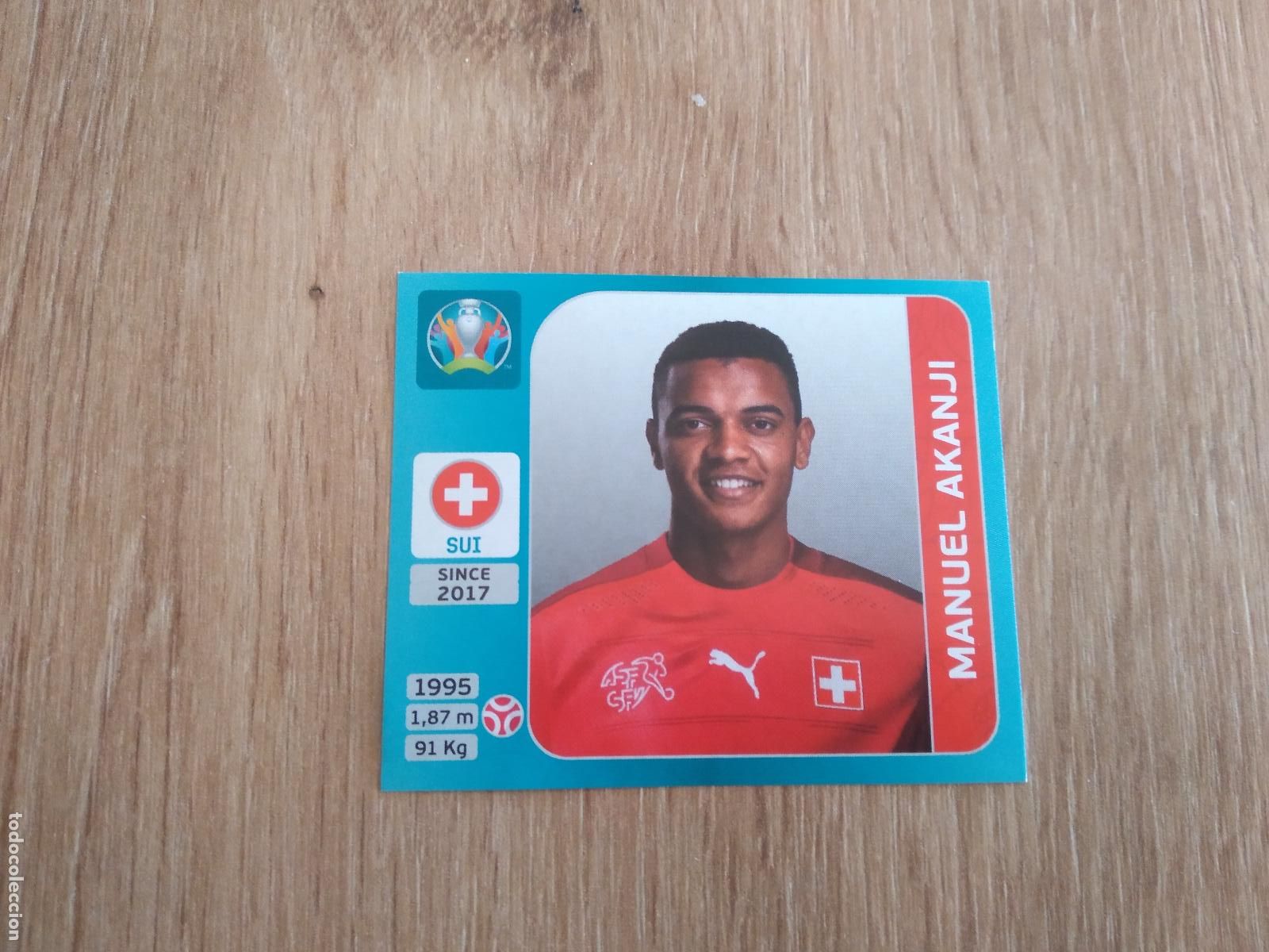 Cromos de F&uacute;tbol: 43 AKANJI SUIZA CROMO STICKER PANINI EURO 2020 EUROCOPA FUTBOL VERSI&Oacute;N AZUL