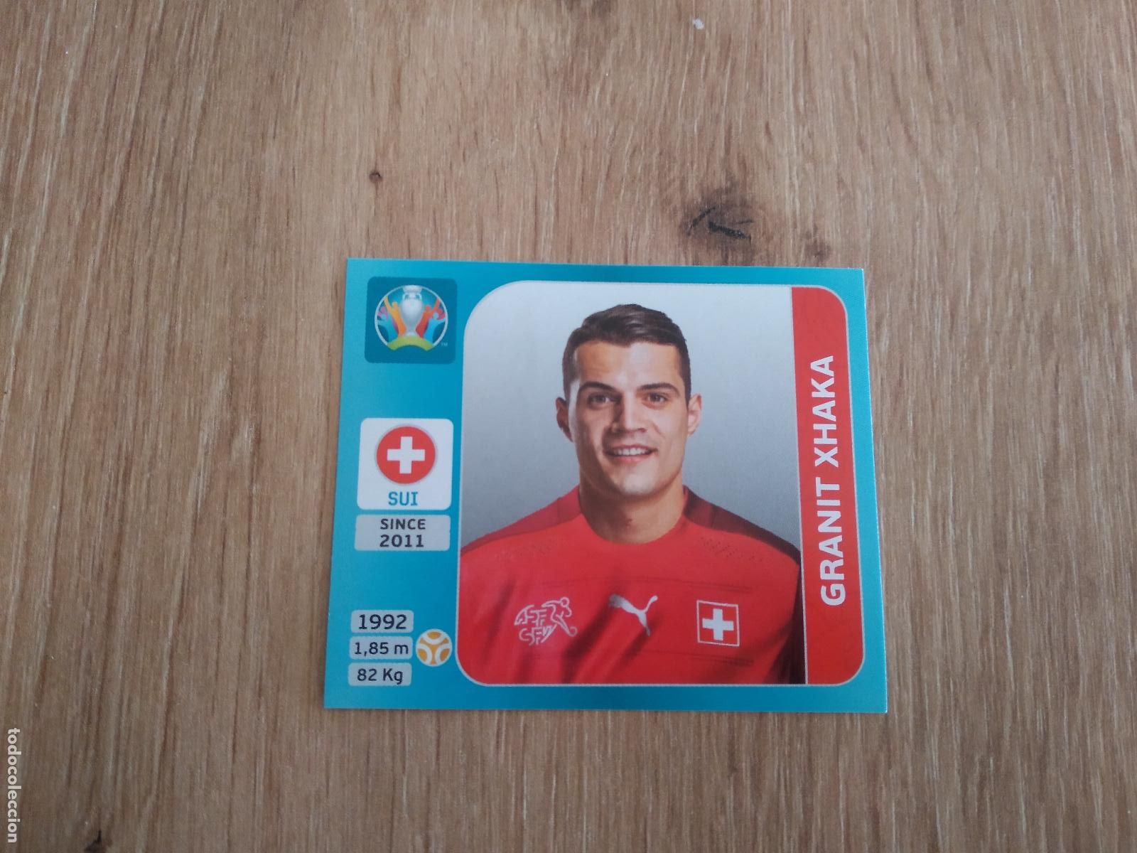 Cromos de F&uacute;tbol: 54 GRANIT XHAKA SUIZA CROMO STICKER PANINI EURO 2020 EUROCOPA FUTBOL VERSI&Oacute;N AZUL