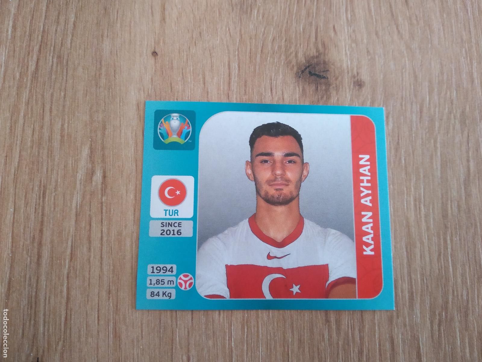 Cromos de F&uacute;tbol: 64 KAAN AYHAN TURQUIA CROMO STICKER PANINI EURO 2020 EUROCOPA FUTBOL VERSI&Oacute;N AZUL