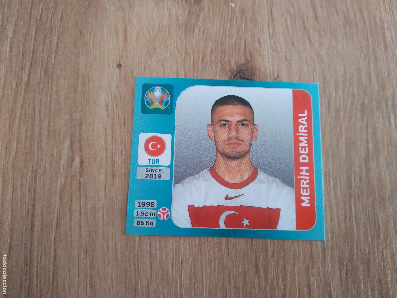 Cromos de F&uacute;tbol: 66 MERIH DEMIRAL TURQUIA CROMO STICKER PANINI EURO 2020 EUROCOPA FUTBOL VERSI&Oacute;N AZUL