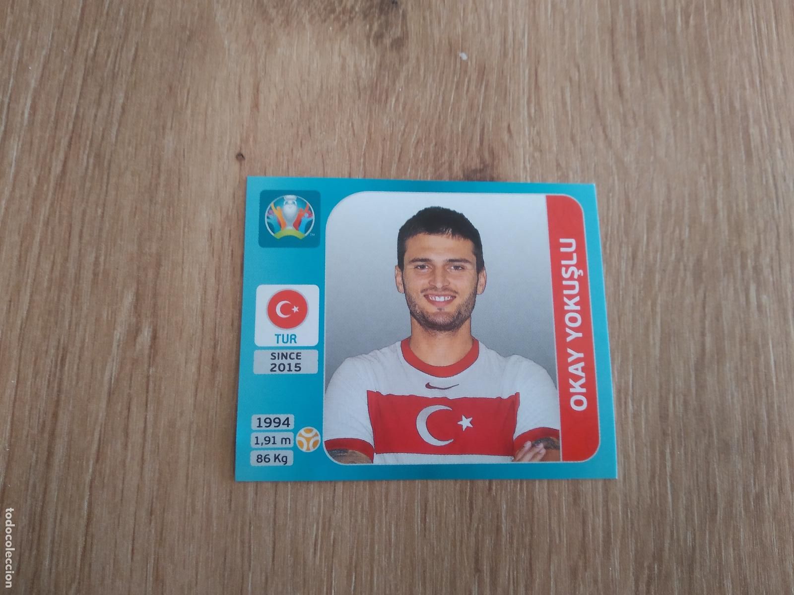 Cromos de F&uacute;tbol: 77 OKAY YOKUSLU TURQUIA CROMO STICKER PANINI EURO 2020 EUROCOPA FUTBOL VERSI&Oacute;N AZUL