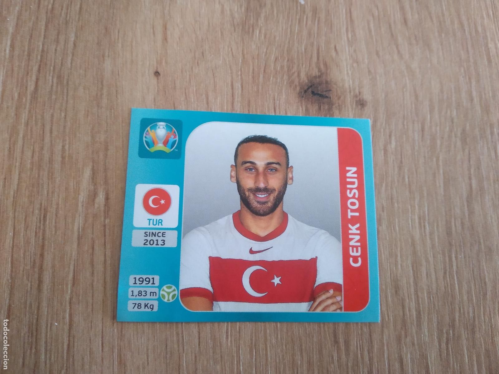 Cromos de F&uacute;tbol: 79 CENK TOSUN TURQUIA CROMO STICKER PANINI EURO 2020 EUROCOPA FUTBOL VERSI&Oacute;N AZUL