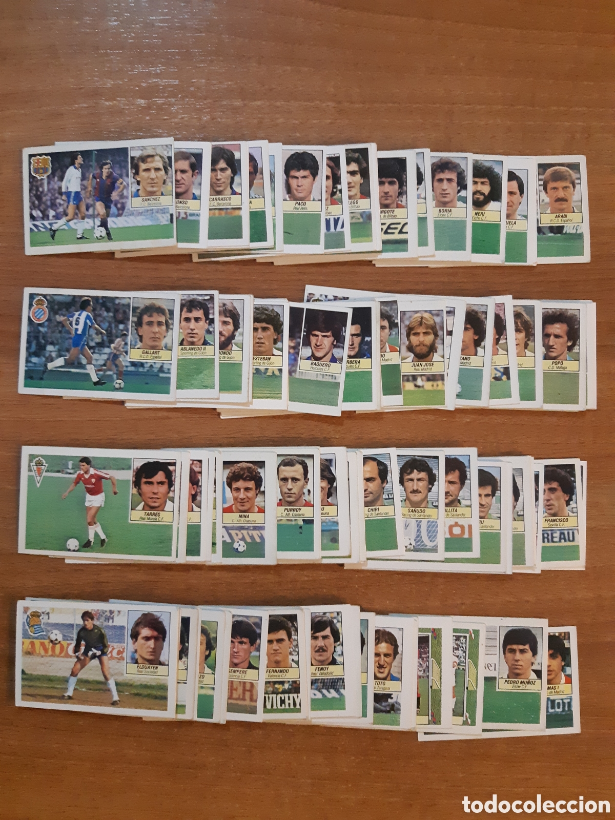 Cromos de F&uacute;tbol: LOTE 95 CROMOS DIFERENTES LIGA 84-85 ESTE. NUNCA PEGADOS, SIN PEGAR
