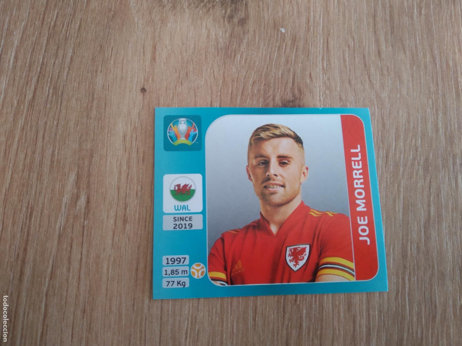Cromos de F&uacute;tbol: 108 JOE MORRELL WALES GALES CROMO STICKER PANINI EURO 2020 EUROCOPA FUTBOL VERSI&Oacute;N AZUL