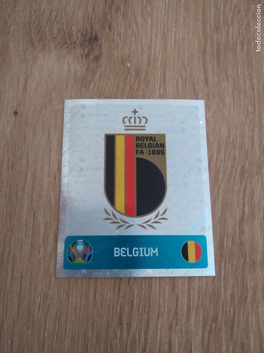 Cromos de F&uacute;tbol: 115 ESCUDO BELGICA CROMO STICKER PANINI EURO 2020 EUROCOPA FUTBOL VERSI&Oacute;N AZUL