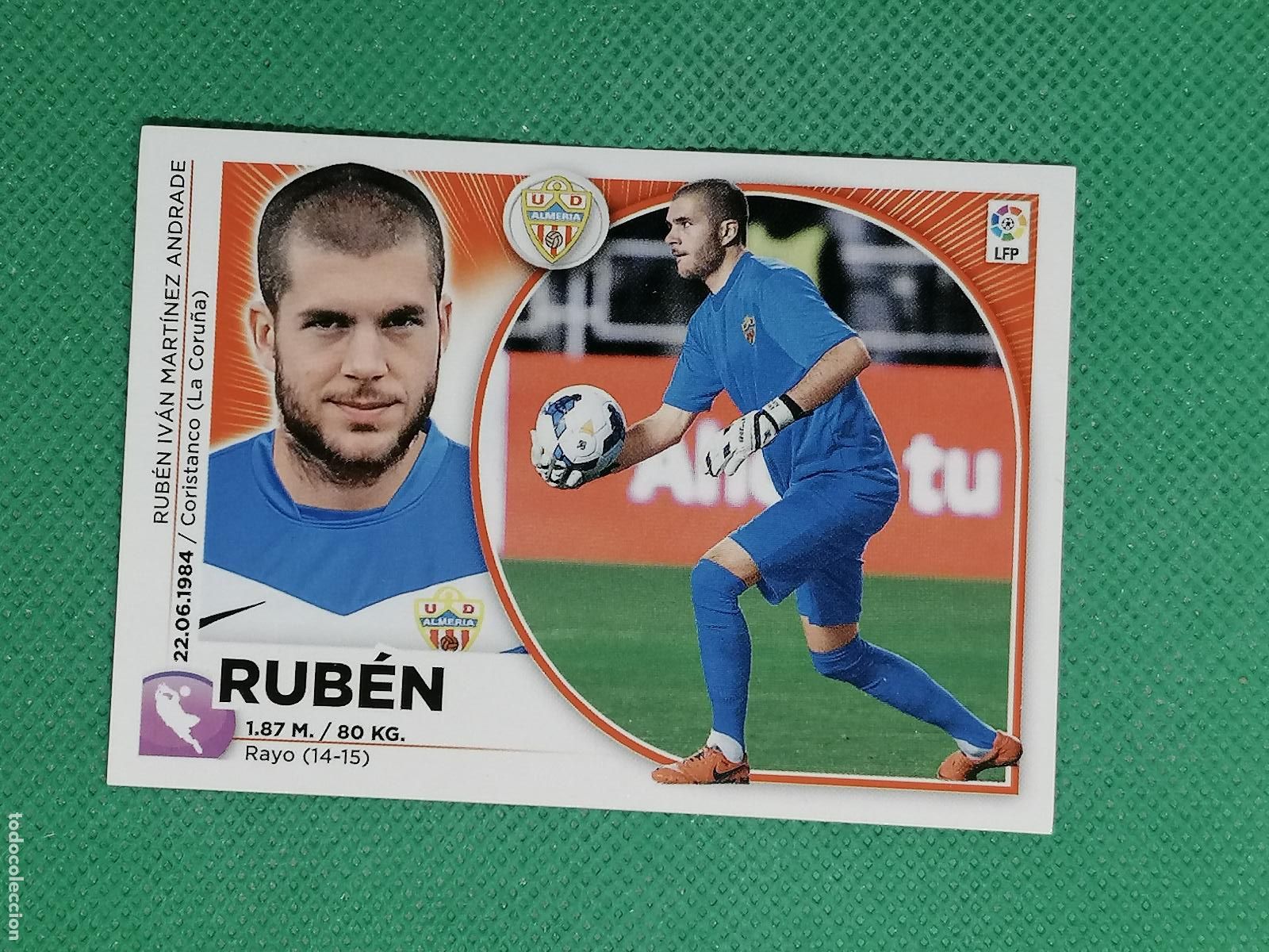 Cromos de F&uacute;tbol: 1 RUBEN ALMERIA ⚽ PANINI LIGA ESTE 14 15 2014 2015 ⚽