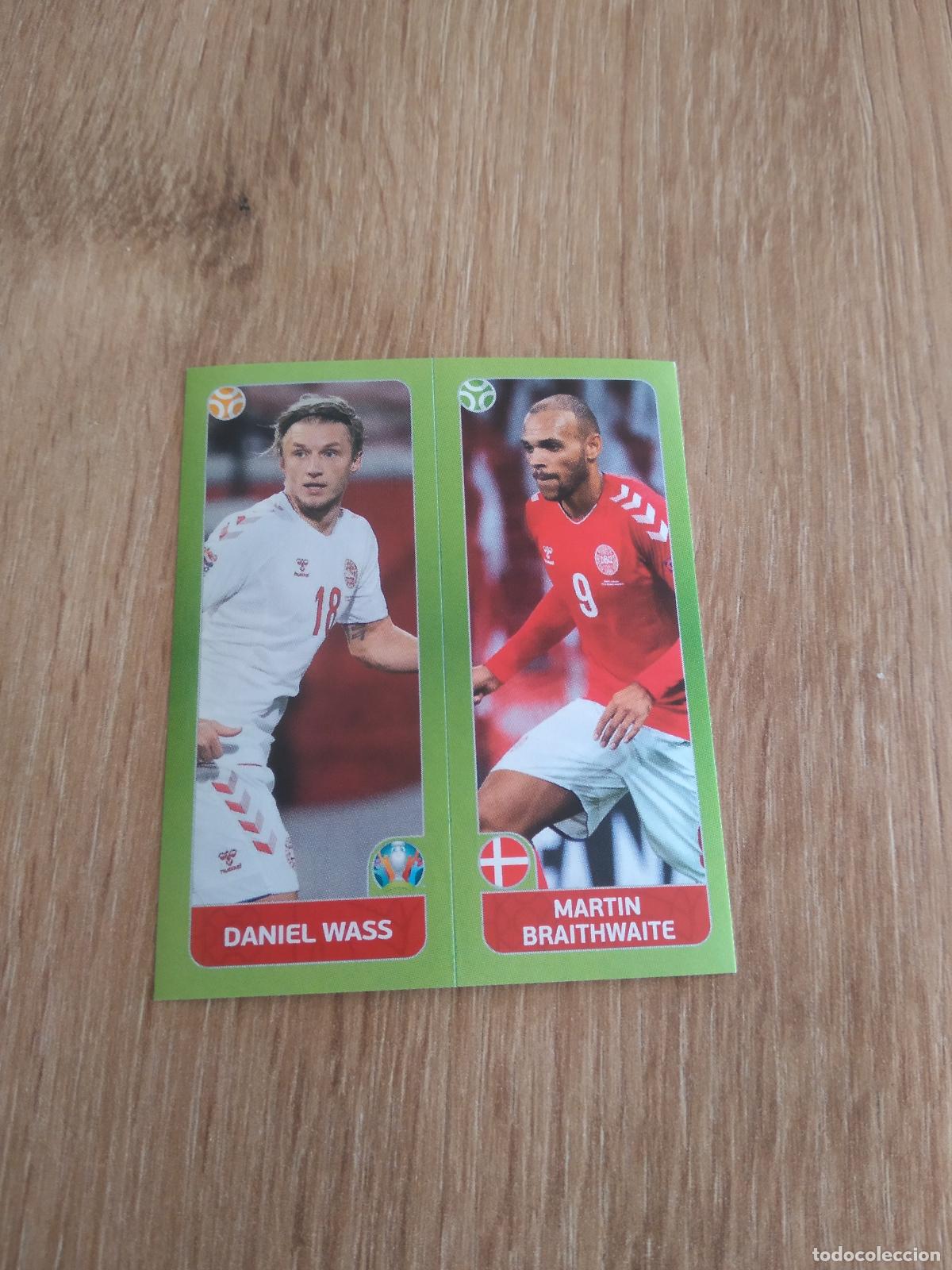 Cromos de F&uacute;tbol: 146 WASS BRAITHWAITE DINAMARCA CROMO PANINI EURO 2020 EUROCOPA FUTBOL TOURNAMENT VERSI&Oacute;N AZUL