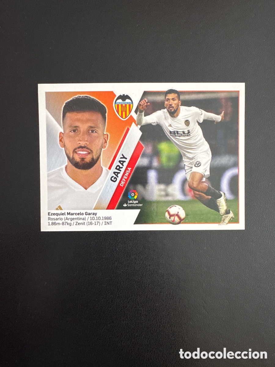 Cromos de Futebol: GARAY N&Uacute;MERO 5 VALENCIA LIGA ESTE 2019 2020