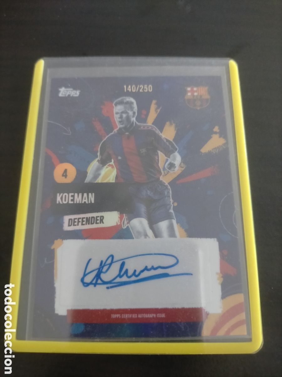 Cromos de F&uacute;tbol: Koeman 140/250 auto topps FC Barcelona team set
