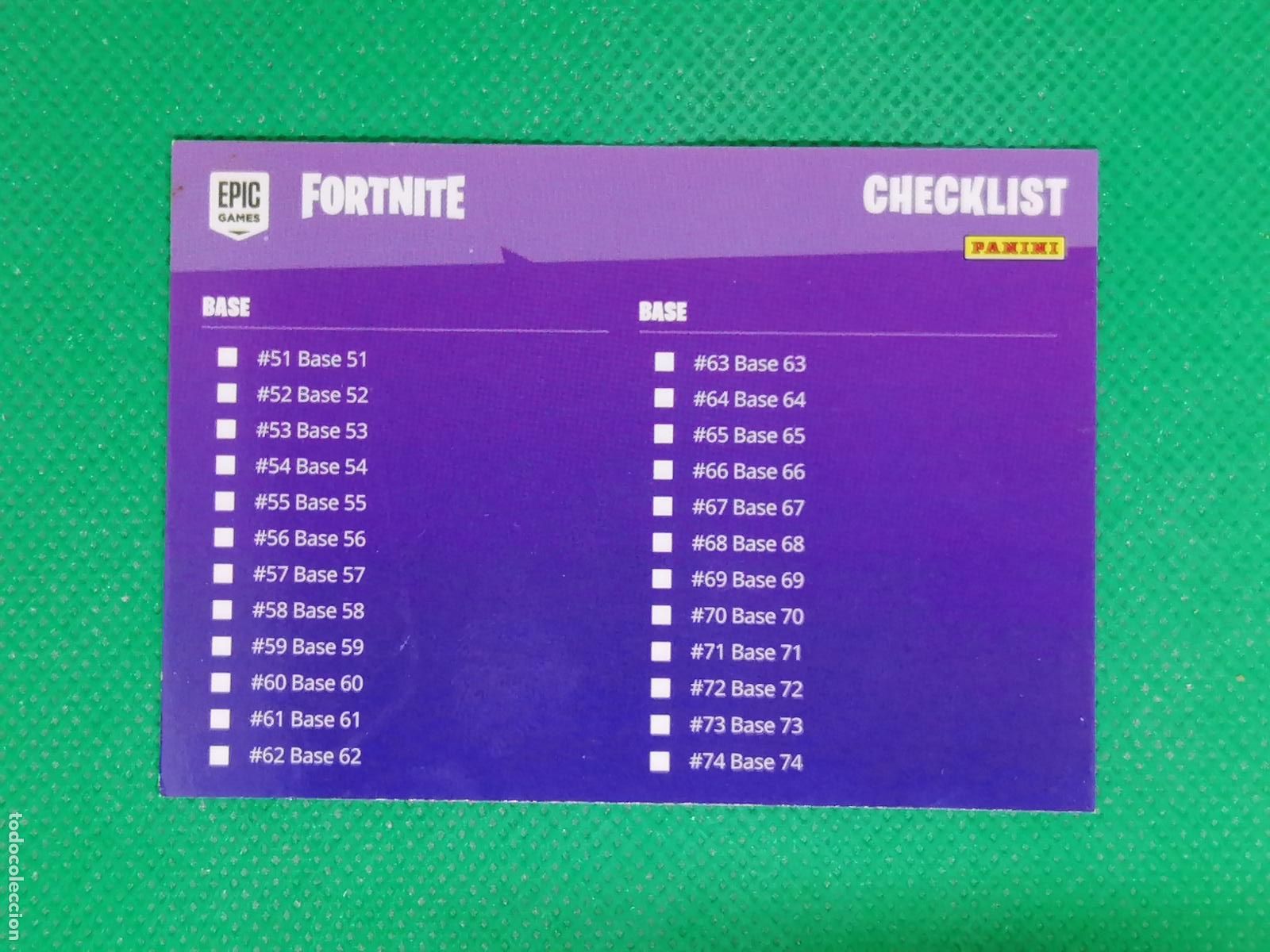 Cromos de F&uacute;tbol: 96 CHECKLIST BASE ⚽ PANINI FORTNITE ⚽