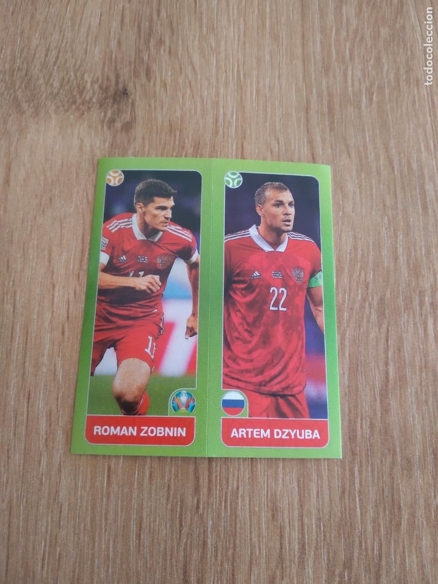 Cromos de F&uacute;tbol: 201 ZOBNIN DZYUBA RUSIA CROMO PANINI EURO 2020 EUROCOPA FUTBOL TOURNAMENT VERSI&Oacute;N AZUL