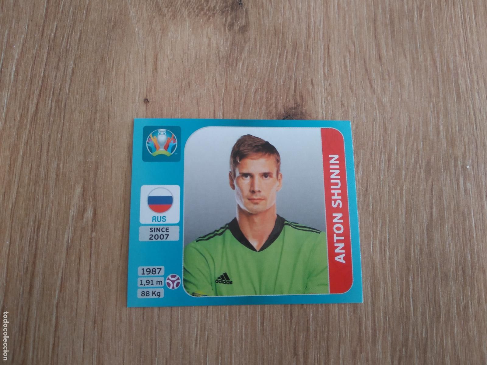 Fu&szlig;ball-Sticker: 203 ANTON SHUNIN RUSIA CROMO PANINI EURO 2020 EUROCOPA FUTBOL TOURNAMENT VERSI&Oacute;N AZUL