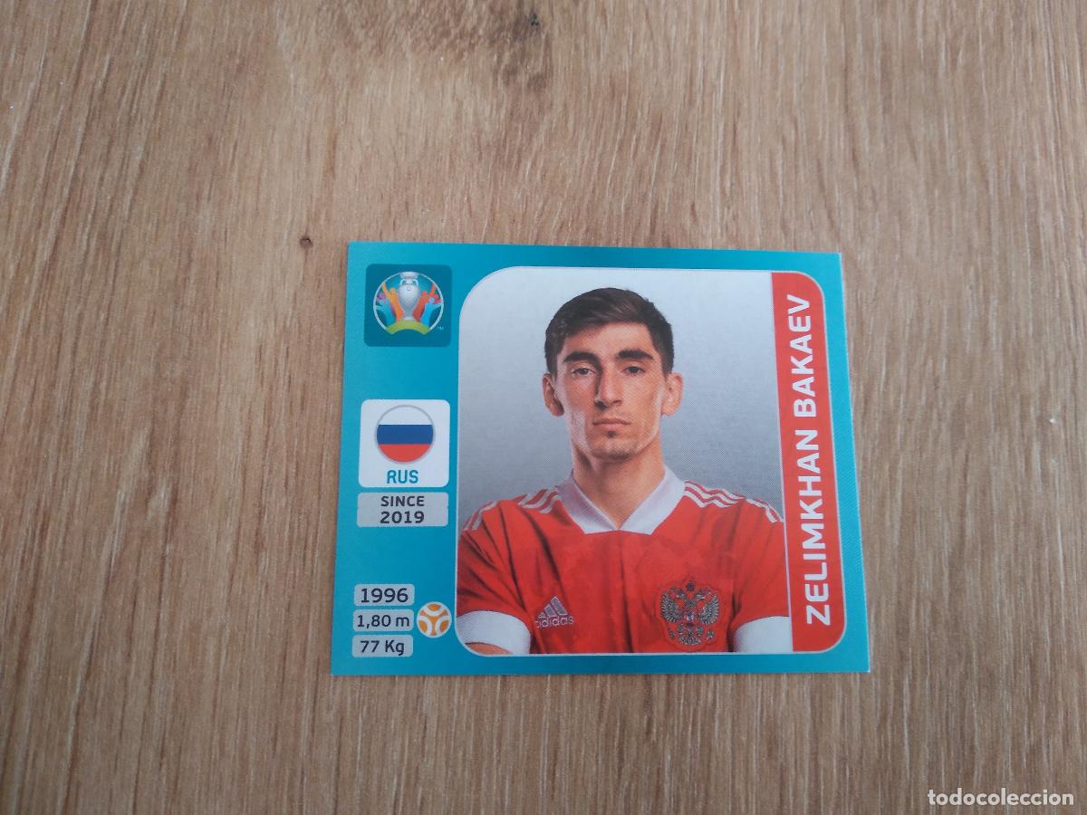 Cromos de F&uacute;tbol: 210 ZELIMKHAN BAKAEV RUSIA CROMO PANINI EURO 2020 EUROCOPA FUTBOL TOURNAMENT VERSI&Oacute;N AZUL