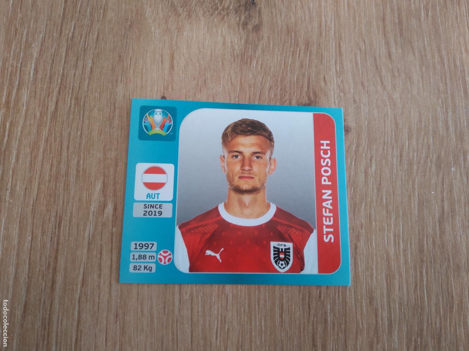 Cromos de F&uacute;tbol: 230 STEFAN POSCH AUSTRIA CROMO PANINI EURO 2020 EUROCOPA FUTBOL TOURNAMENT VERSI&Oacute;N AZUL