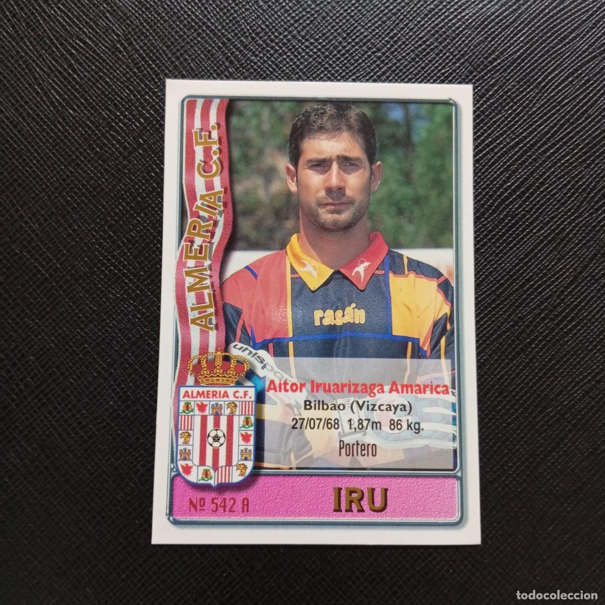 Cromos de Futebol: 542 IRU PERALTA ALMERIA MUNDICROMO 1996 1997 CROMO FUTBOL 96 97 - A206 PG68