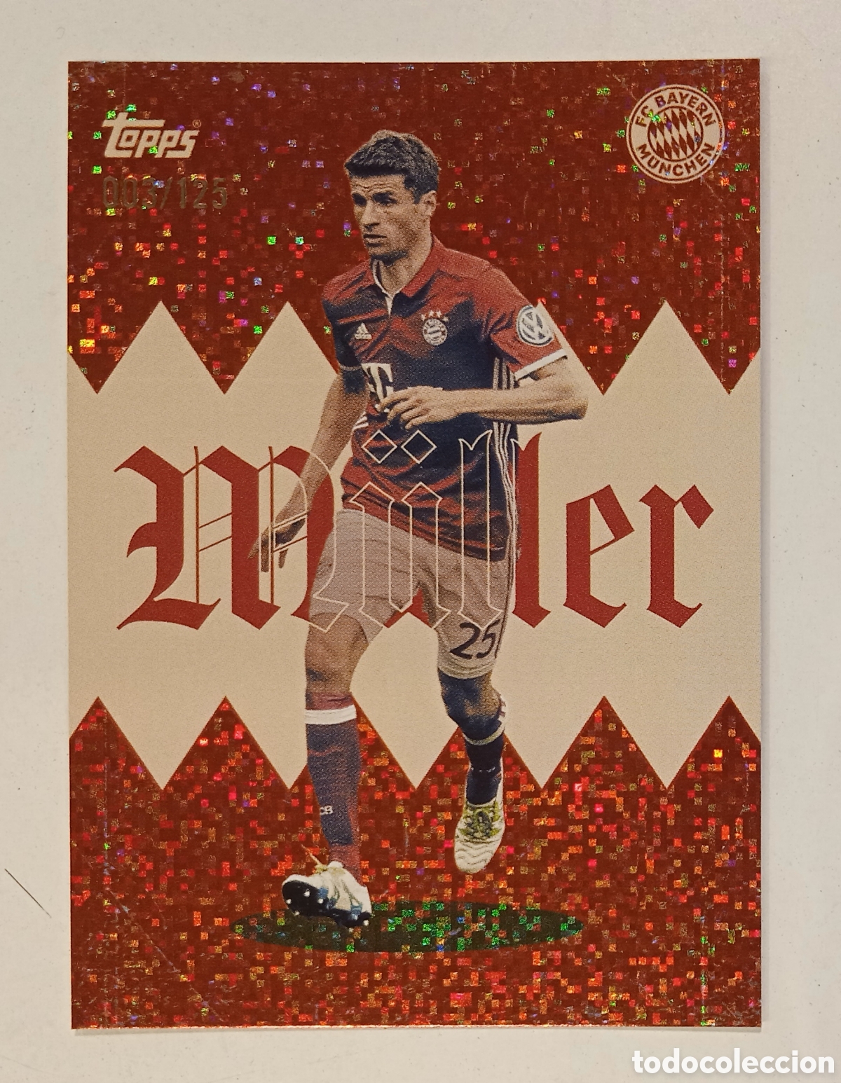 Cromos de F&uacute;tbol: Thomas Muller Bayern Topps Team Set 2025 2026 25 26 numerada /125
