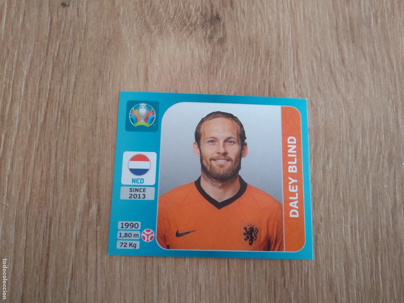 Cromos de F&uacute;tbol: 260 DALEY BLIND PAISES BAJOS CROMO PANINI EURO 2020 EUROCOPA FUTBOL TOURNAMENT VERSI&Oacute;N AZUL