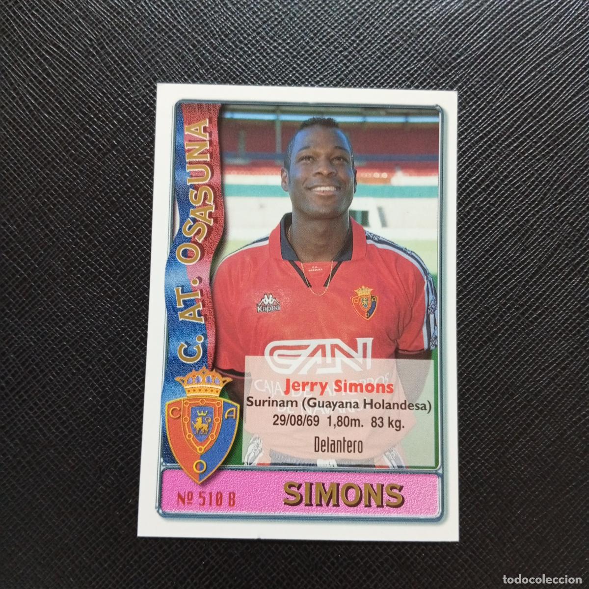 Cromos de F&uacute;tbol: 510 SIMONS CANEDA OSASUNA MUNDICROMO 1996 1997 CROMO FUTBOL 96 97 - A206 PG69