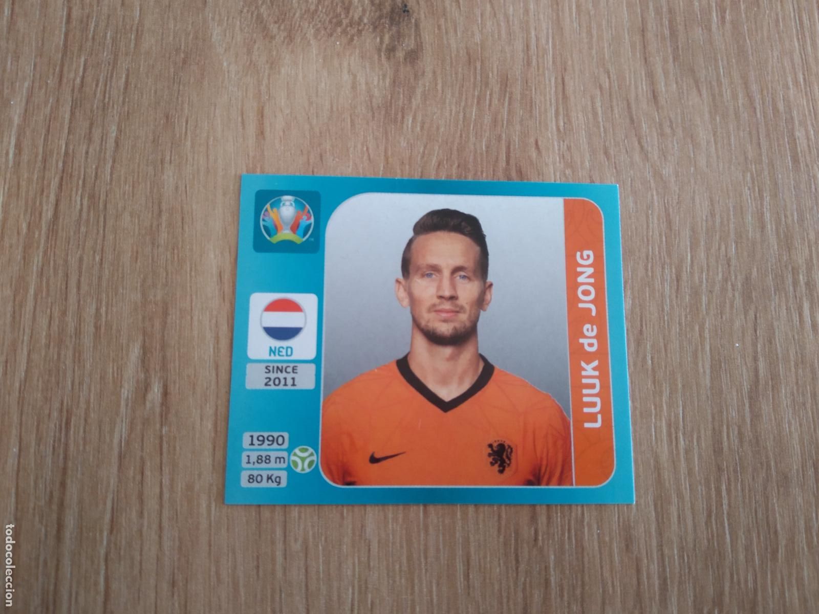 Cromos de F&uacute;tbol: 275 LUUK DE JONG PAISES BAJOS CROMO PANINI EURO 2020 EUROCOPA FUTBOL TOURNAMENT VERSI&Oacute;N AZUL