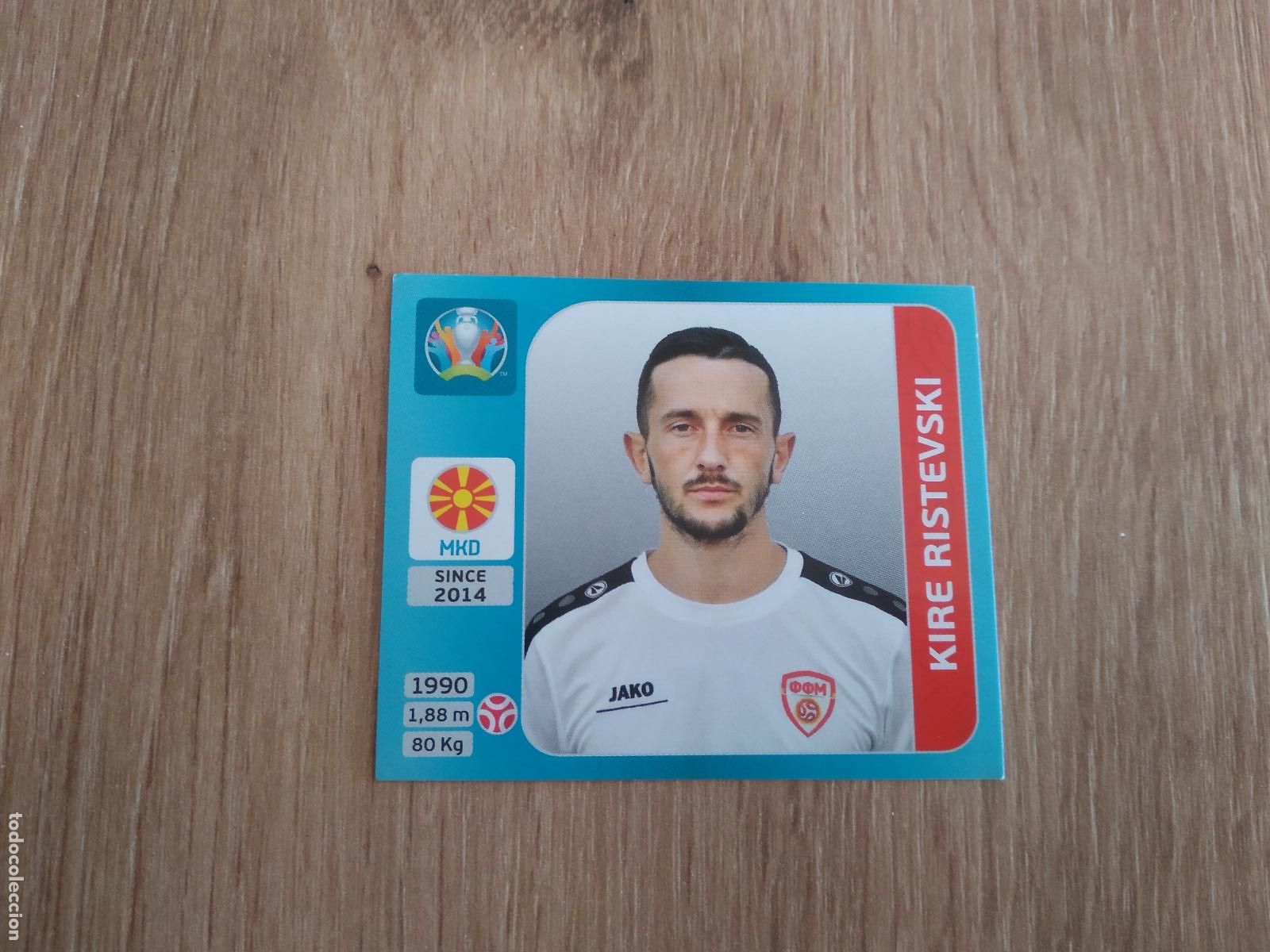 Cromos de F&uacute;tbol: 282 KIRE RISTEVSKI MACEDONIA CROMO PANINI EURO 2020 EUROCOPA FUTBOL TOURNAMENT VERSI&Oacute;N AZUL