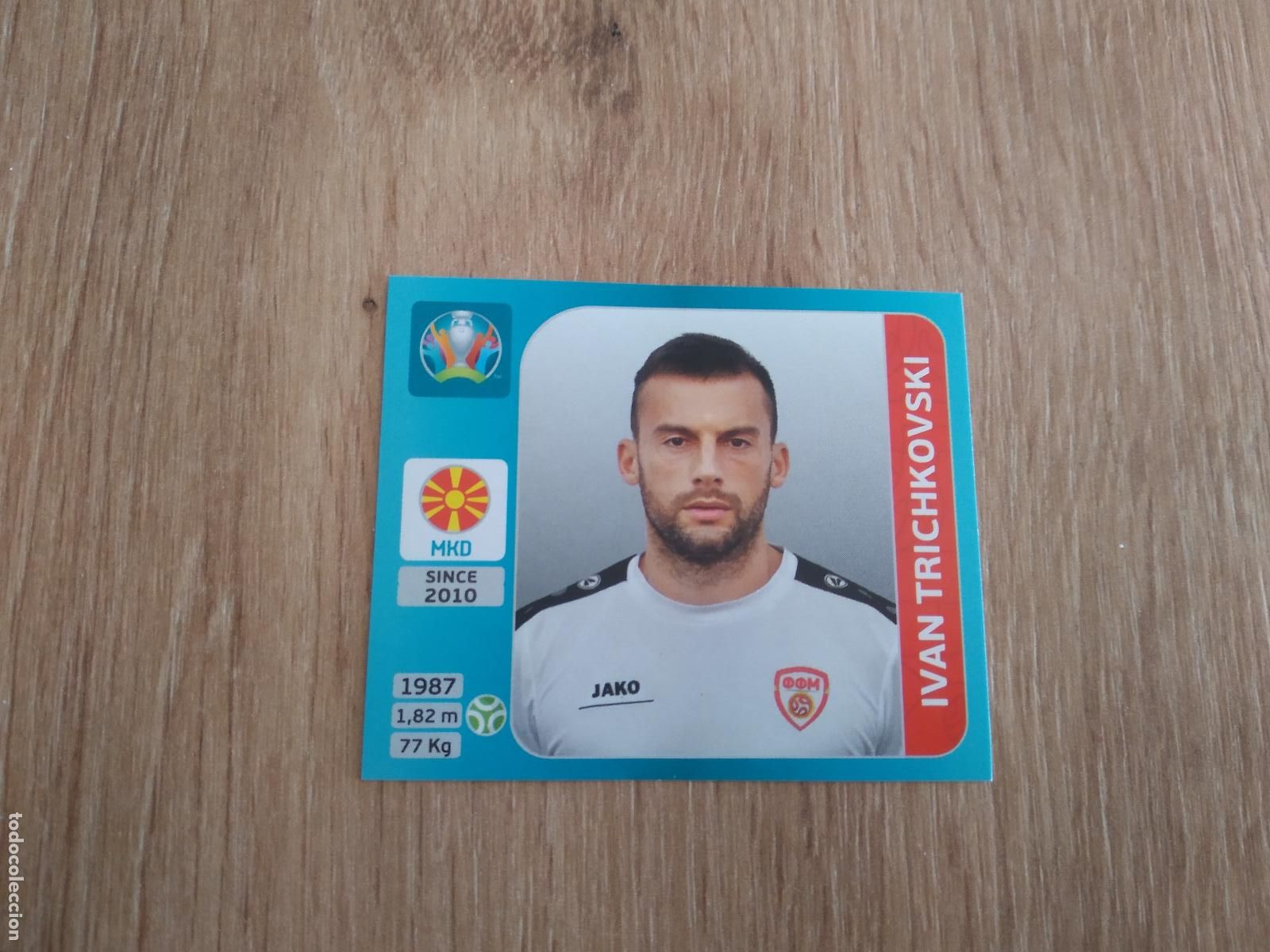 Cromos de F&uacute;tbol: 297 IVAN TRICHOKOVSKI MACEDONIA CROMO PANINI EURO 2020 EUROCOPA FUTBOL TOURNAMENT VERSI&Oacute;N AZUL