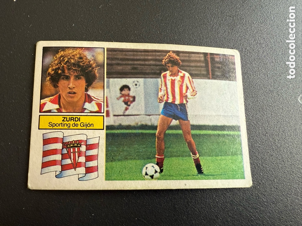Cromos de F&uacute;tbol: ESTE 82 83. ZURDI ( Sporting de Gij&oacute;n ). Coloca. Nunca Pegado