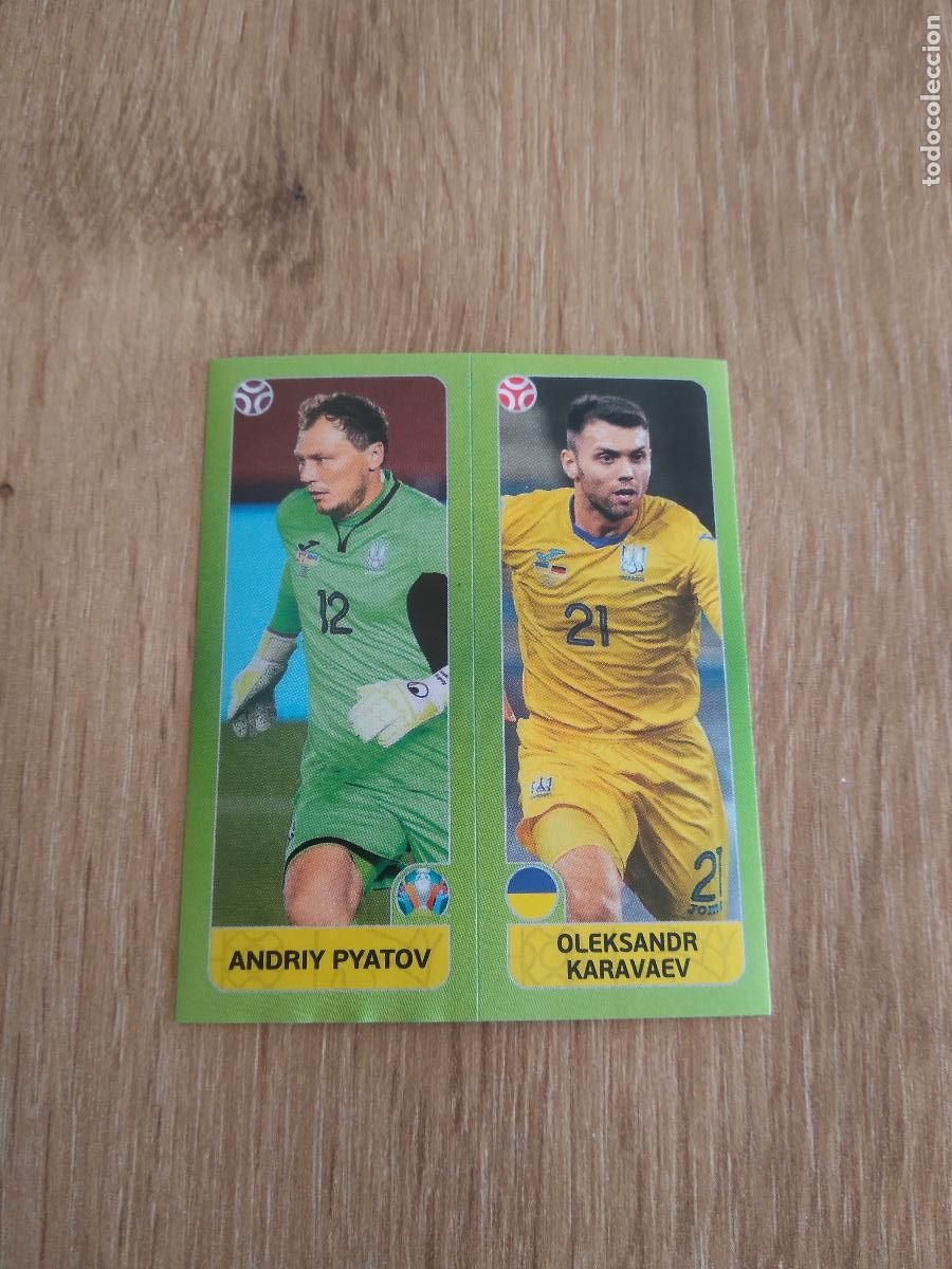 Cromos de F&uacute;tbol: 304 PYATOV KARAVAEV UCRANIA CROMO PANINI EURO 2020 EUROCOPA FUTBOL TOURNAMENT VERSI&Oacute;N AZUL