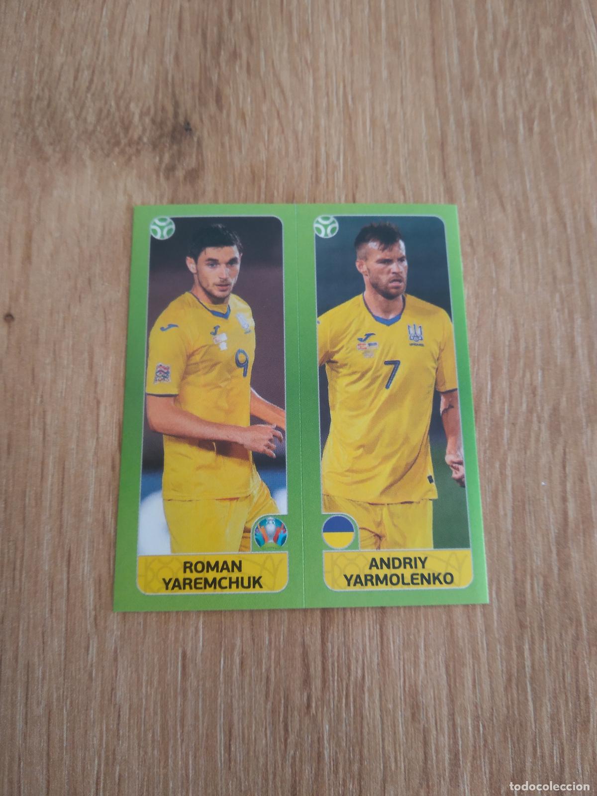 Cromos de F&uacute;tbol: 309 YAREMCHUK YARMOLENKO UCRANIA CROMO PANINI EURO 2020 EUROCOPA FUTBOL TOURNAMENT VERSI&Oacute;N AZUL