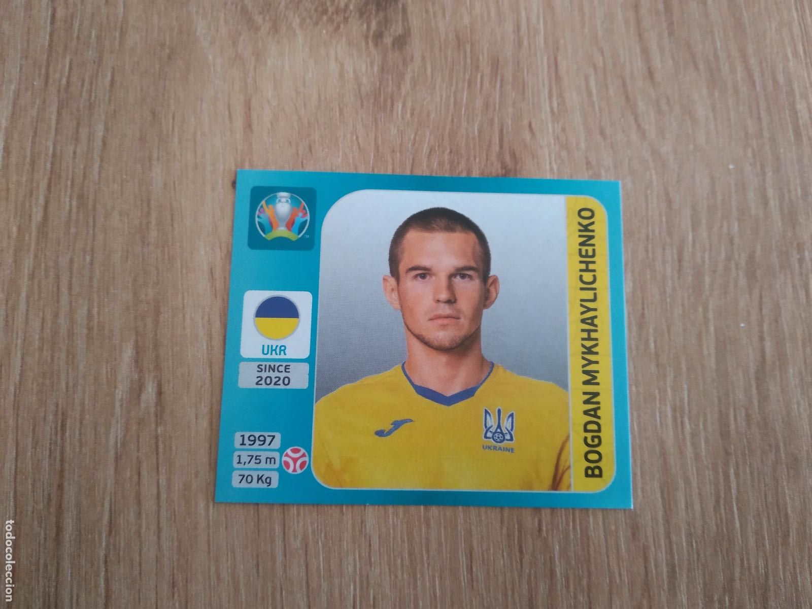 Cromos de F&uacute;tbol: 316 MYKHAYLICHENKO UCRANIA CROMO PANINI EURO 2020 EUROCOPA FUTBOL TOURNAMENT VERSI&Oacute;N AZUL