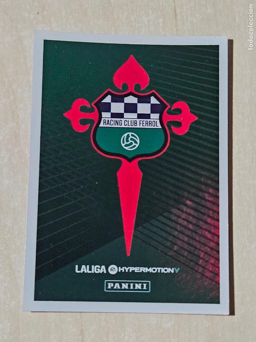 Cromos de F&uacute;tbol: N&ordm; 211 ESCUDO RACING DE FERROL - CROMO - LIGA HYPERMOTION 2024 2025 SEGUNDA DIVISION 24 25 -