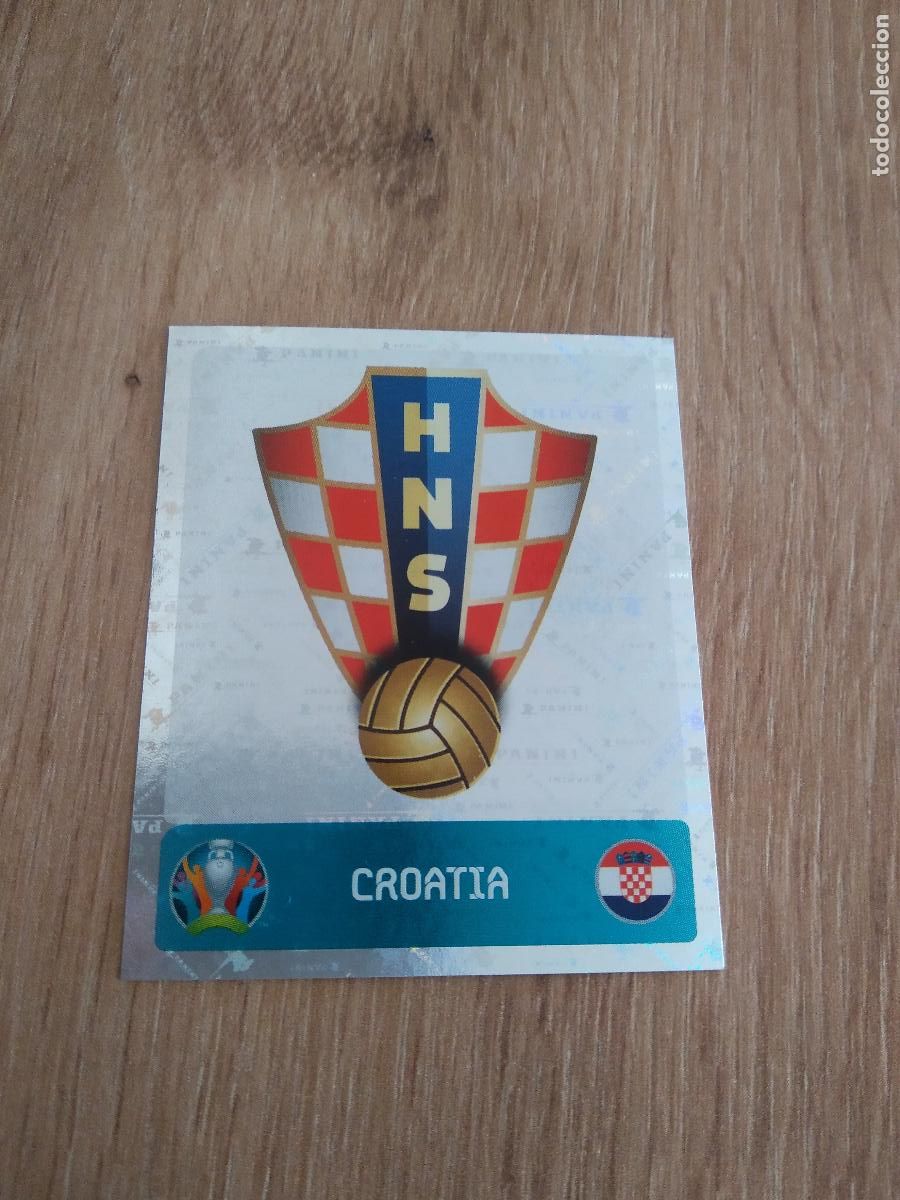 Cromos de F&uacute;tbol: 331 ESCUDO CROACIA CROMO PANINI EURO 2020 EUROCOPA FUTBOL TOURNAMENT VERSI&Oacute;N AZUL
