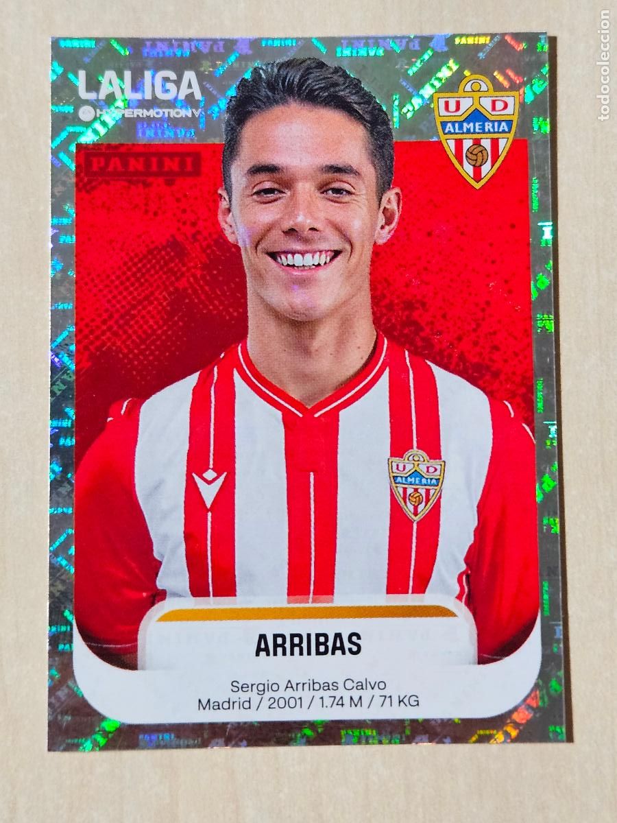 Cromos de F&uacute;tbol: N&ordm; 36 ARRIBAS - ALMERIA - CROMO - LIGA HYPERMOTION 2025 2026 SEGUNDA DIVISION 25 26