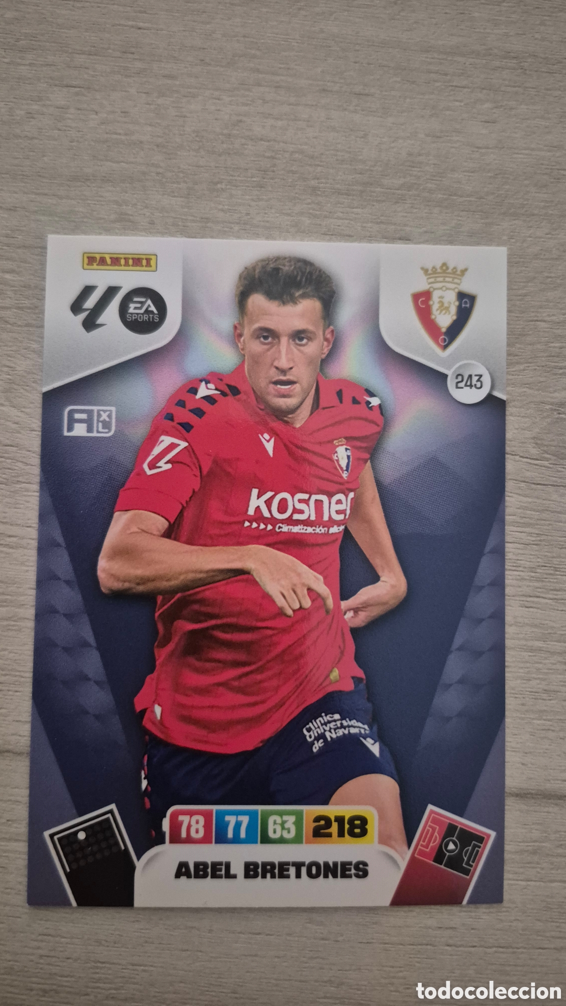 Cromos de F&uacute;tbol: N&deg;243 Osasuna Abel Bretones Adrenalyn 25/26